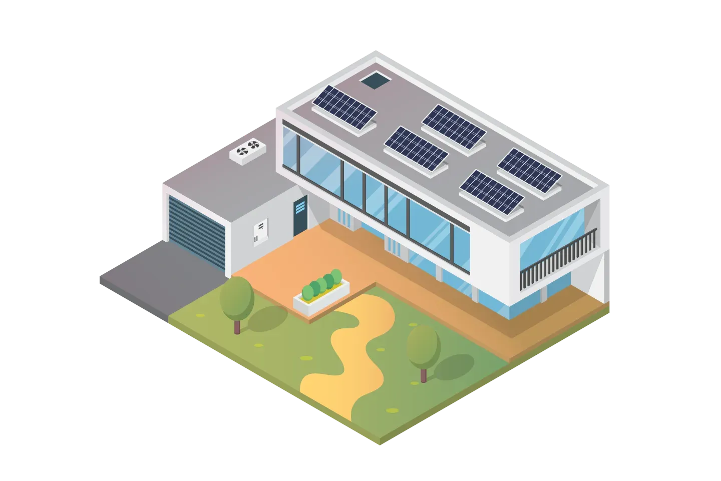 3D illustration of a house